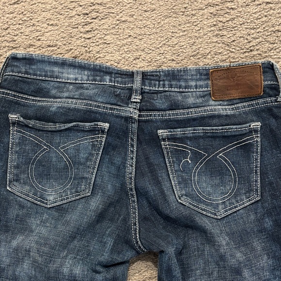 Big Star Acid Wash Dark Blue Skinny Jeans - Picture 3 of 6